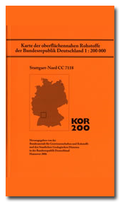 Titelblatt Karte der oberflächennahen Rohstoffe der Bundesrepublik Deutschland 1:200000