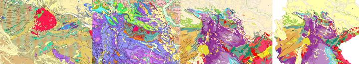 Geologische Karten in verschiedenen Maßstäben: GÜK250 - GK1000 - GK2000 - GK2750