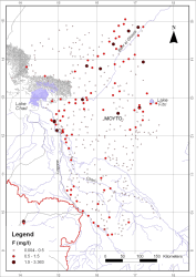 Fig. 6: Spatial distribution of fluoride concentrations