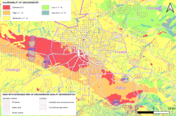 Groundwater vulnerability map of Lusaka